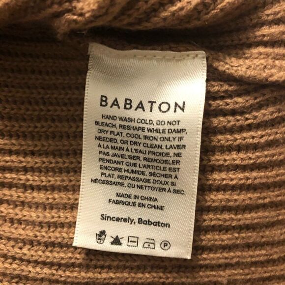 ARITZIA Babaton Chalmers Brown Beige Neutral Sweater in Constant Camel ~ size XS - Picture 11 of 13